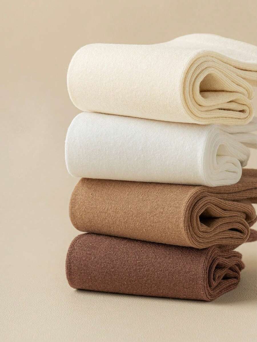 Women's Crew Socks with Ruffled Edge and Ribbed Texture