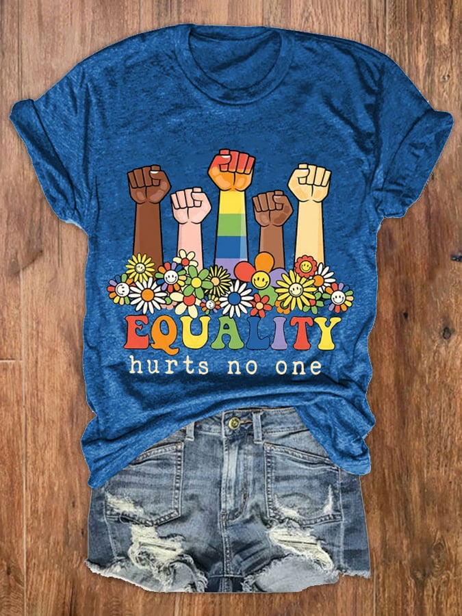 L'égalité des femmes ne fait de mal à personne Mois des fiertés LGBTQ T-shirt décontracté Soyez gentils 