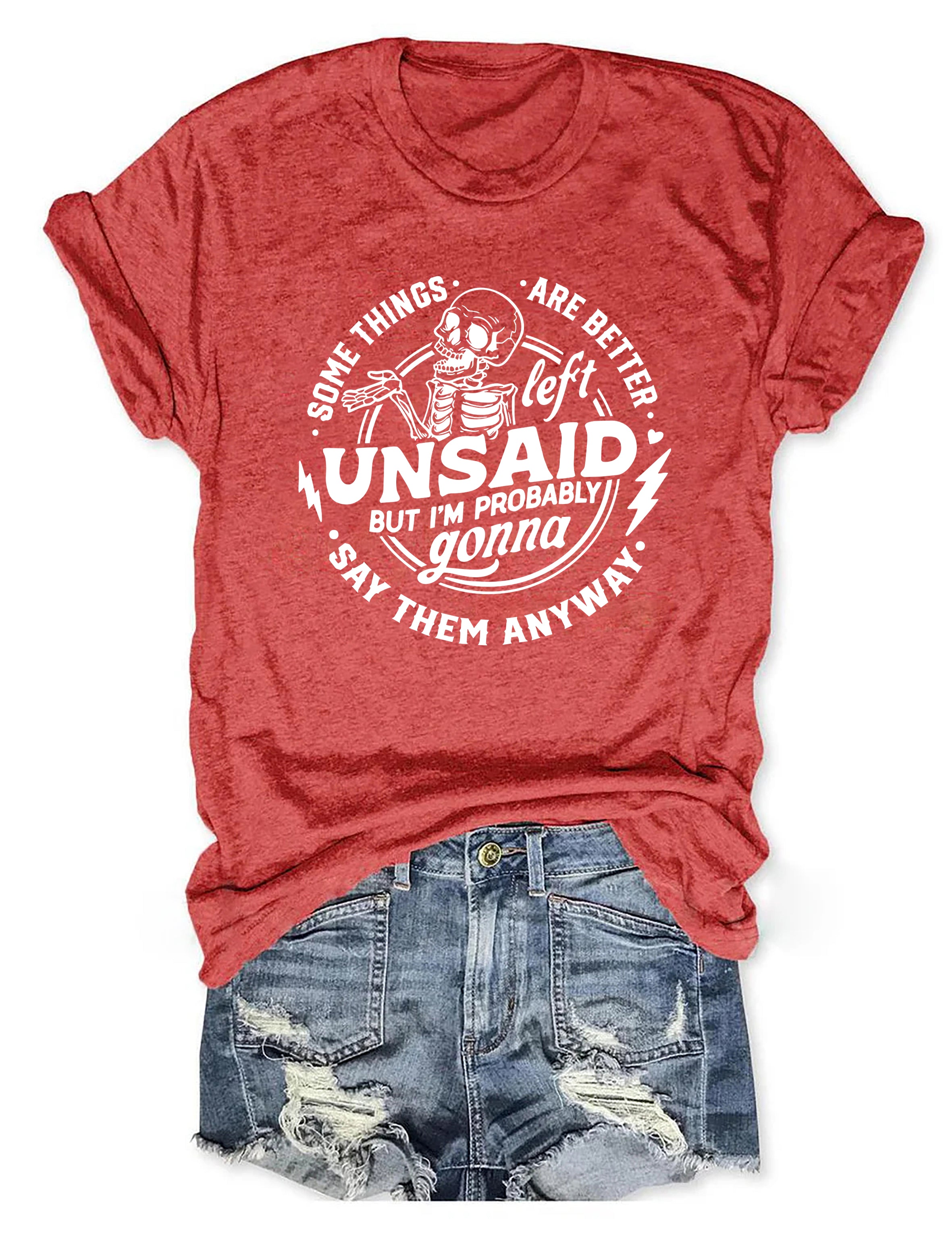 T-shirt graphique vintage « Il vaut mieux ne pas dire certaines choses » - Citation rétro 