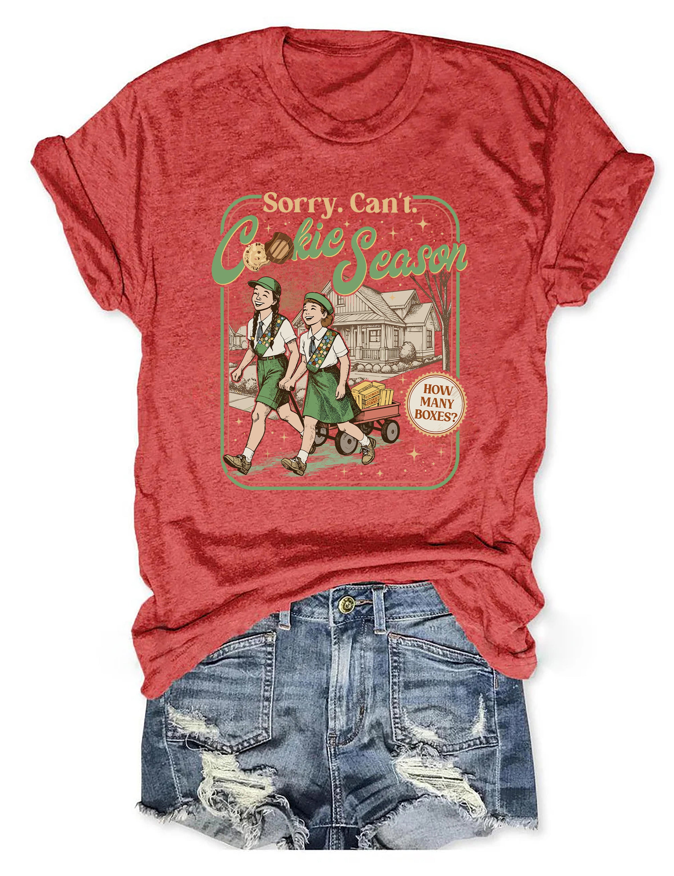 T-shirt graphique humoristique « Désolé, je ne peux pas » - Humour de Noël et de pâtisserie 