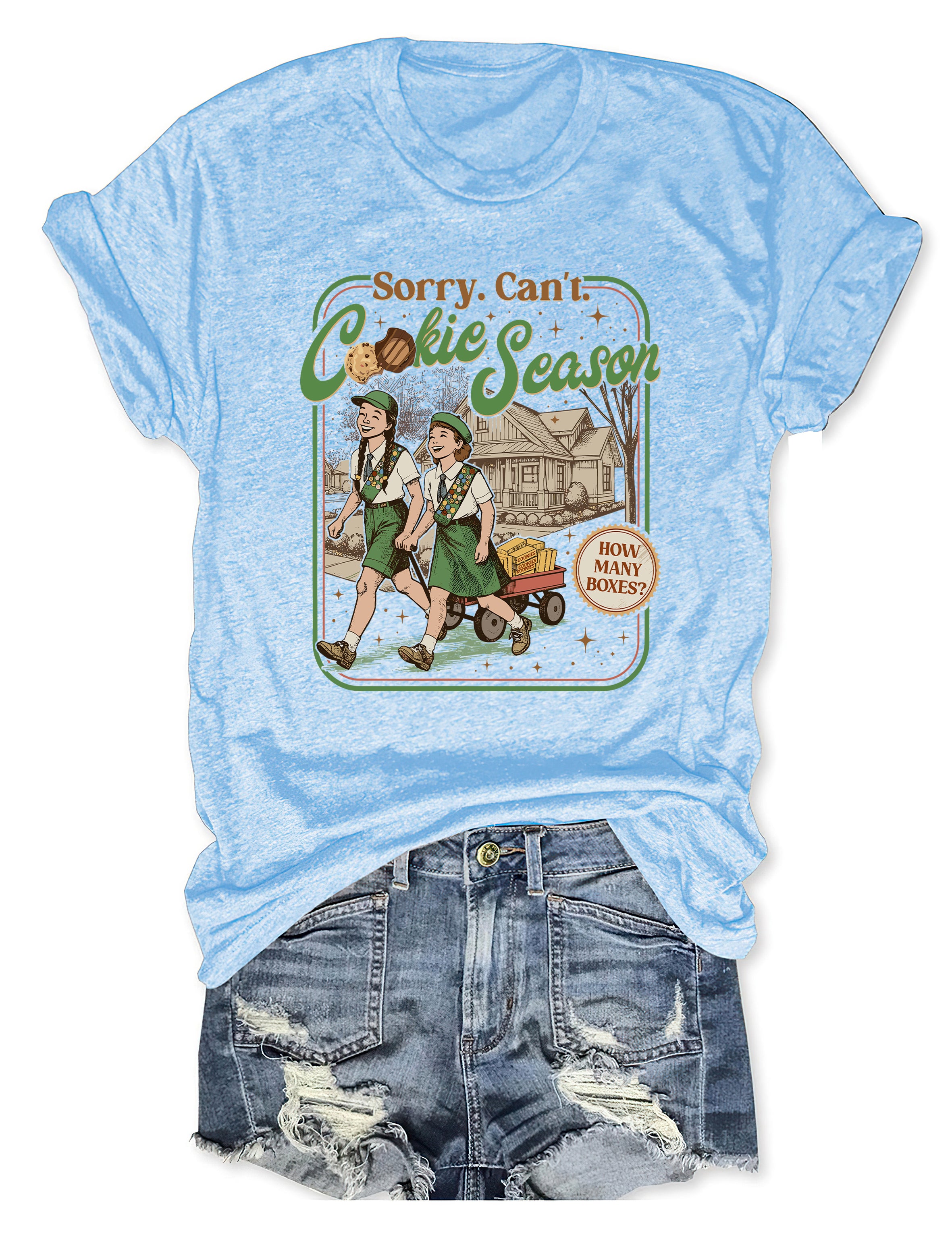 T-shirt graphique humoristique « Désolé, je ne peux pas » - Humour de Noël et de pâtisserie 