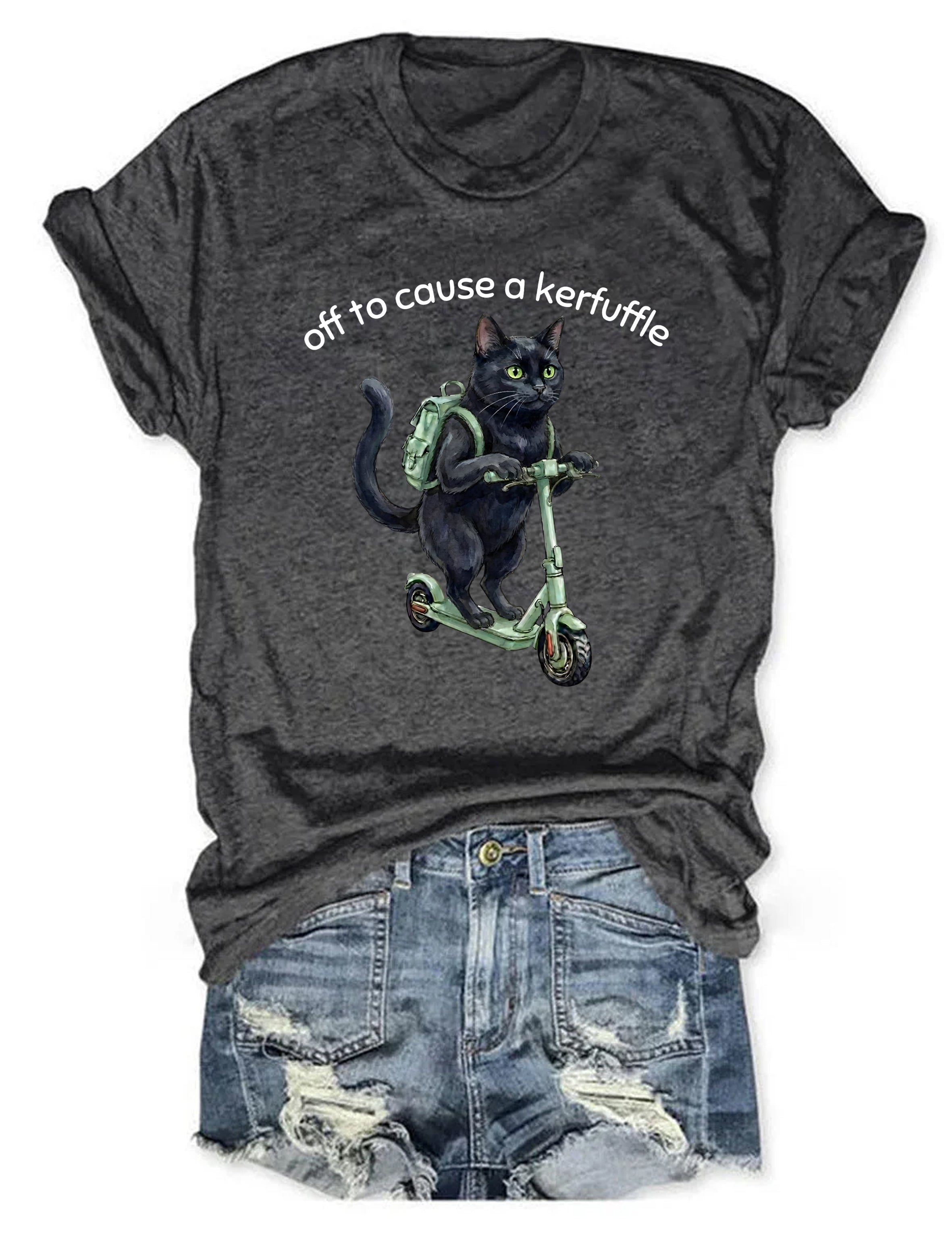 T-shirt graphique humoristique prêt à faire des vagues, citation sarcastique 