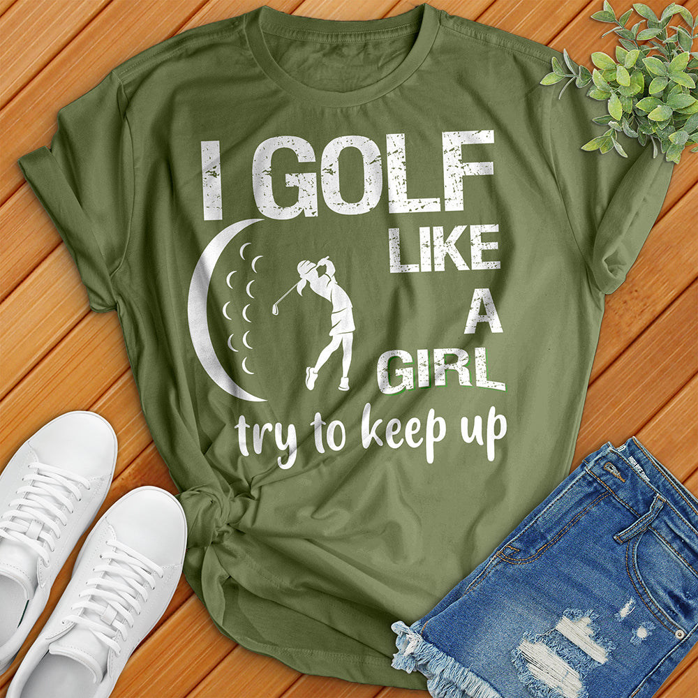 T-shirt de golf comme une fille 