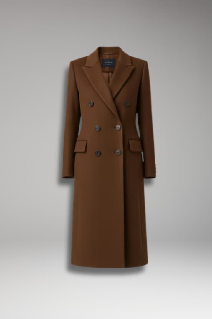 Women's Winter Coat with Straight Fit and Long Sleeves