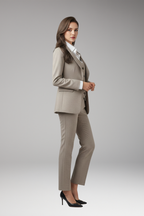 Women's Suit Set with Blazer, Waistcoat and Trousers