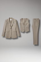 Women's Suit Set with Blazer, Waistcoat and Trousers