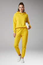 Women's Jogging Pants with Adjustable Waist and Ribbed Cuffs