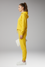 Women's Jogging Pants with Adjustable Waist and Ribbed Cuffs