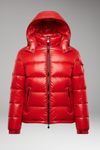 Unisex Puffer Jacket with Hooded Neckline and Quilted Surface
