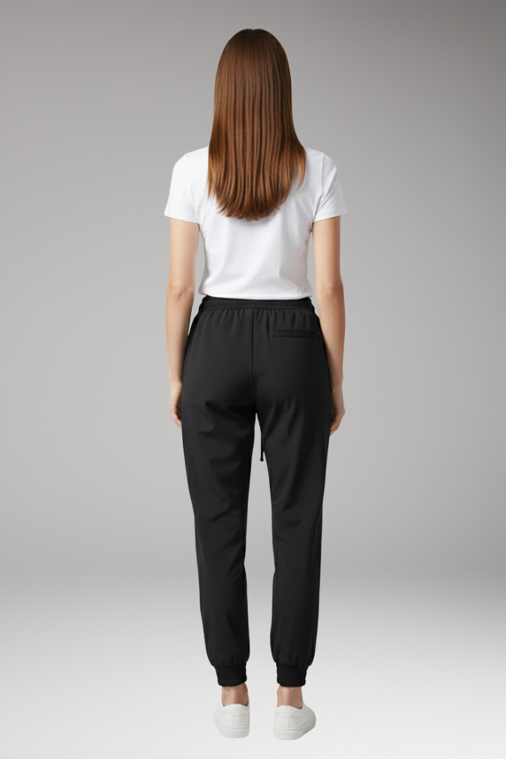Women's Trousers with Adjustable Waist and Inner Lining