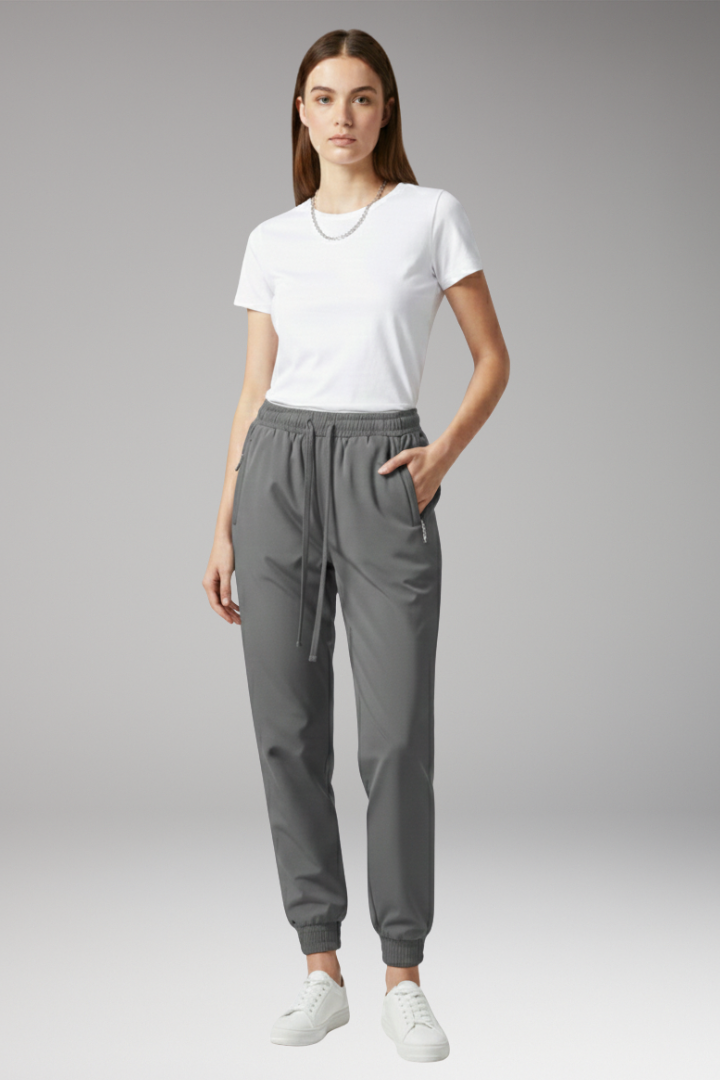 Women's Trousers with Adjustable Waist and Inner Lining