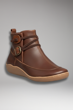 Women's Ankle Boots with Waterproof Upper and Rubber Sole