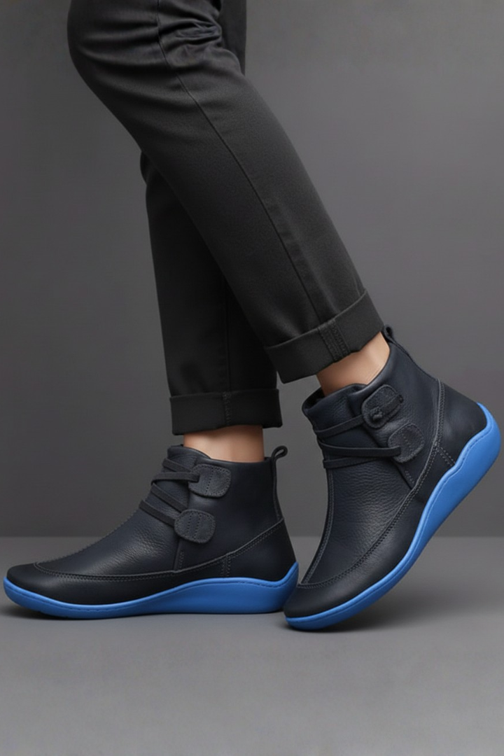 Women's Ankle Boots with Waterproof Upper and Rubber Sole