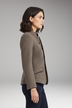 Women's Blazer with Lapel Collar and Button Closure