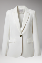 Women's Blazer with Notched Lapel and Button Closure