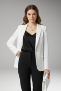 Women's Blazer with Notched Lapel and Button Closure
