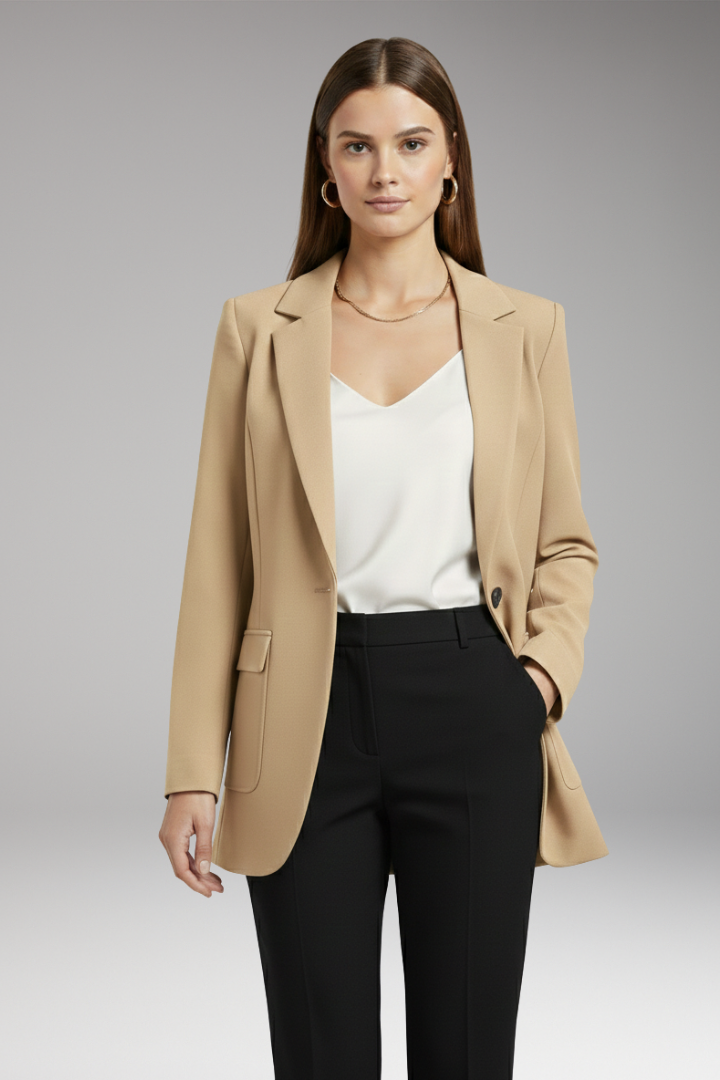 Women's Blazer with notch lapel and open front