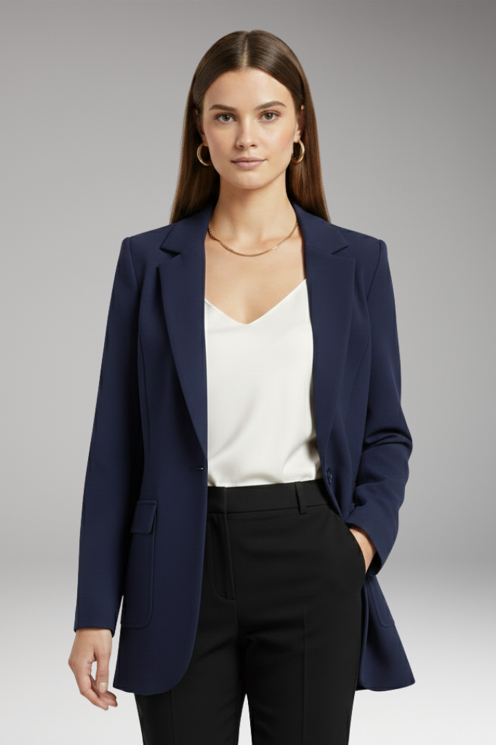Women's Blazer with notch lapel and open front