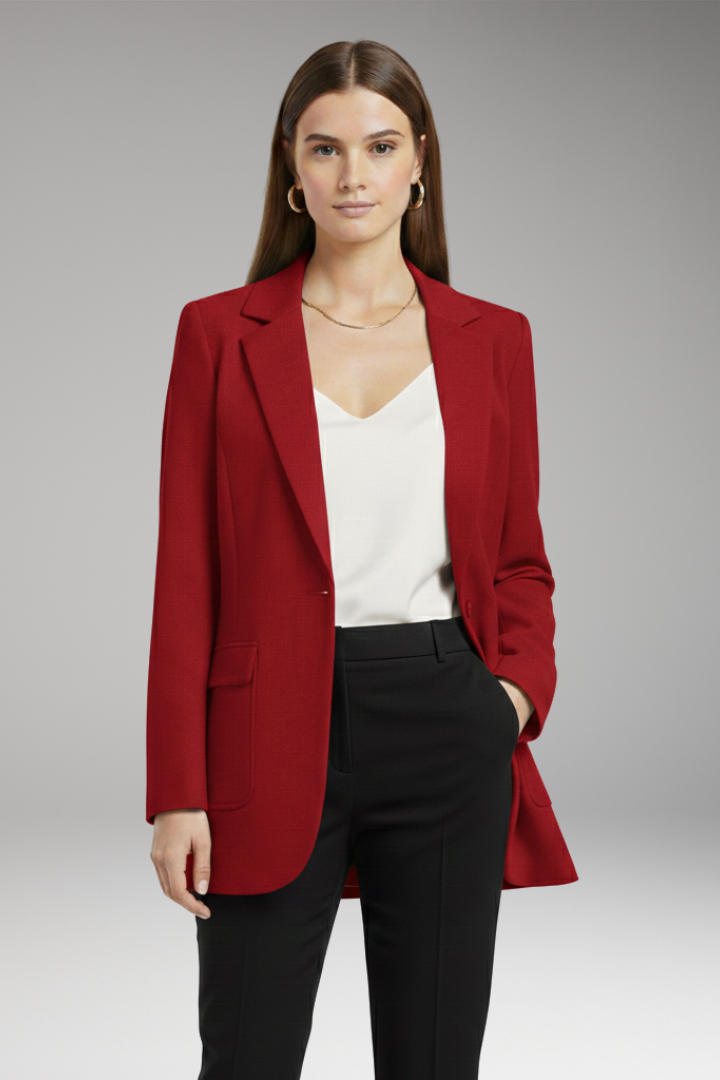 Women's Blazer with notch lapel and open front