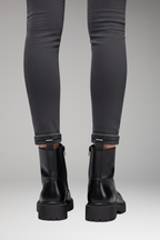 Women's Boots with Lace Closure and Side Zip