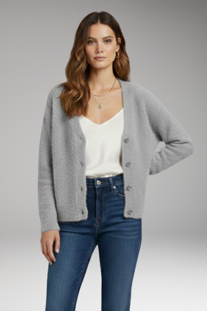 Women's Cardigan with Regular Fit and Button Closure