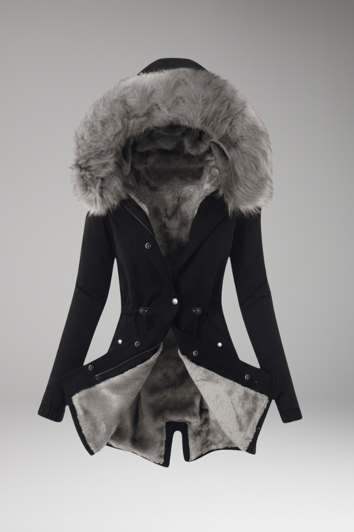 Women's Coat with Hood and Insulated Interior