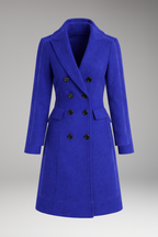Women's Coat with Shawl Collar and Waist Belt