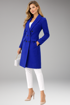 Women's Coat with Shawl Collar and Waist Belt