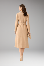 Women's Coat with Stand Collar and Zip Closure