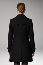 Women's Coat with Two-Row Front Closure and Notched Collar