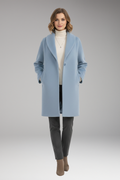 Women's Coat with Wide Collar and Long Sleeves