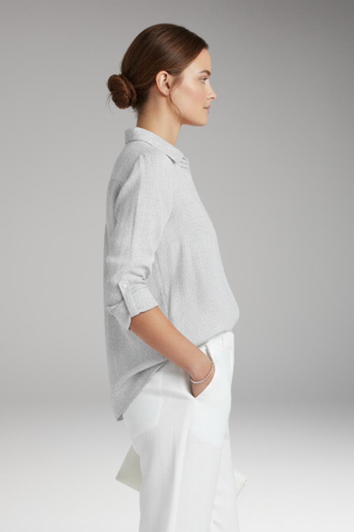 Women's Floral Shirt with Long Sleeves