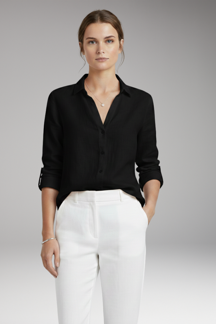 Women's Floral Shirt with Long Sleeves