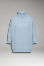 Women's Turtleneck Sweater with Dolman Sleeves and Ribbed Hem