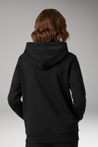 Women's Hoodie with Adjustable Hood and Ribbed Edges