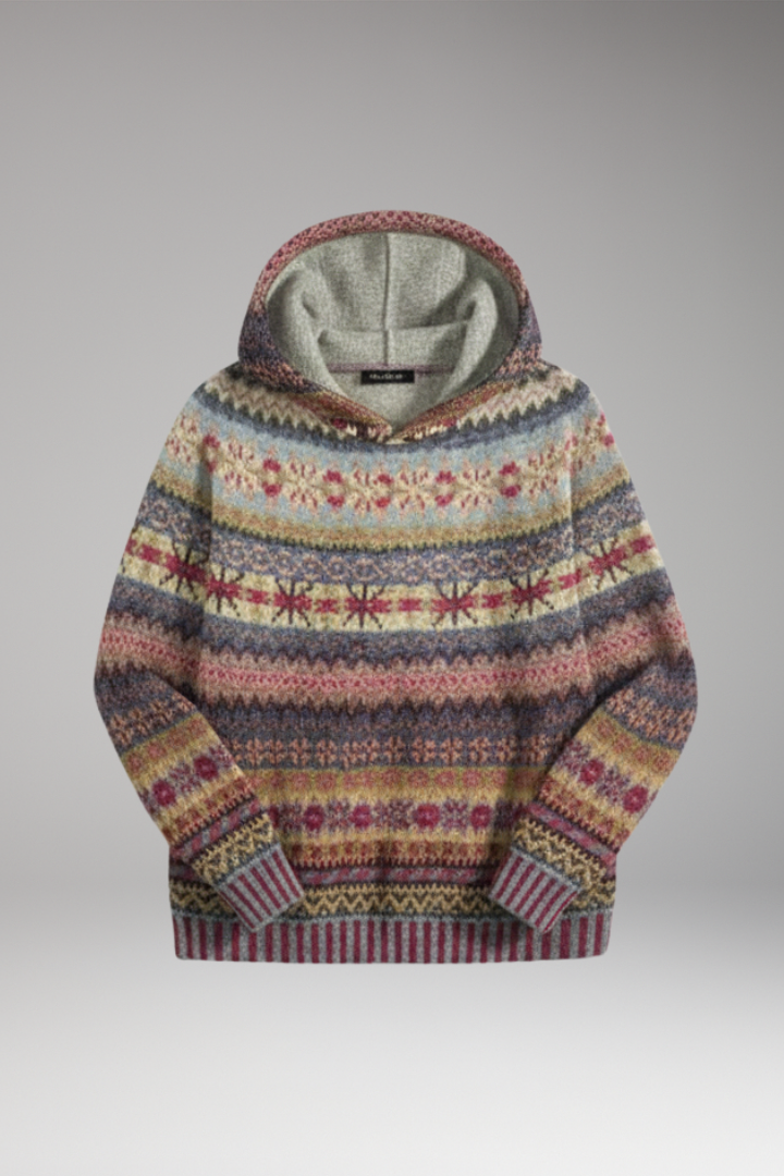 Women's Hoodie with Attached Hood and Long Sleeves