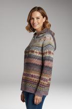 Women's Hoodie with Attached Hood and Long Sleeves