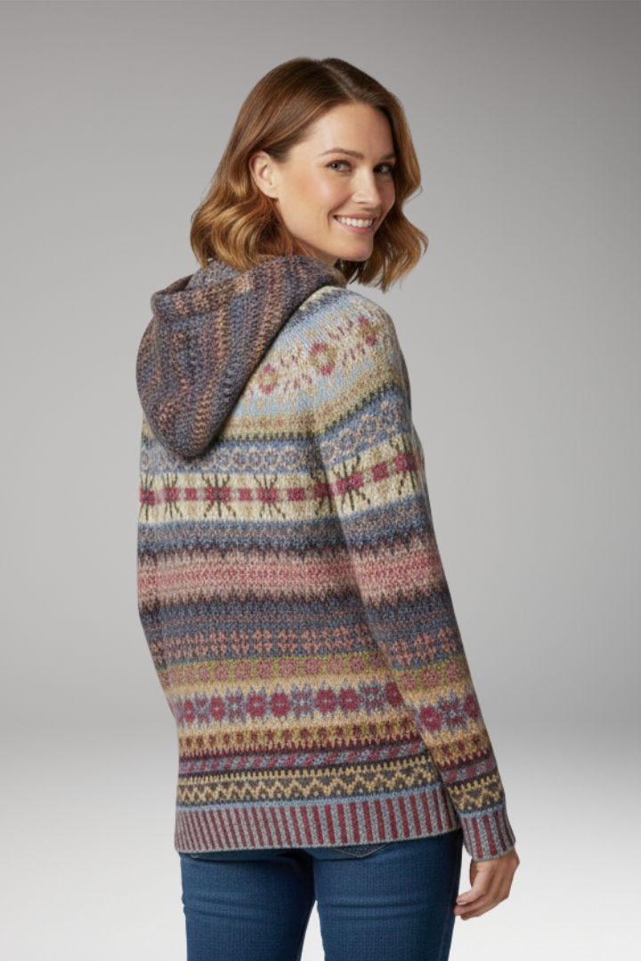 Women's Hoodie with Attached Hood and Long Sleeves