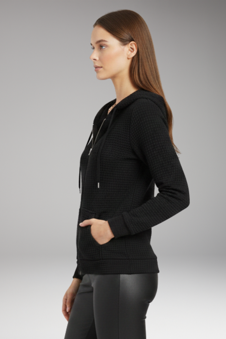 Women's Hoodie with Zipper and Drawstring Hood