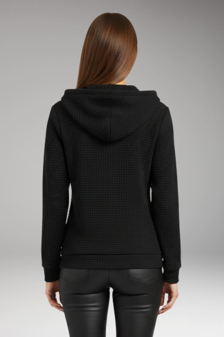 Women's Hoodie with Zipper and Drawstring Hood
