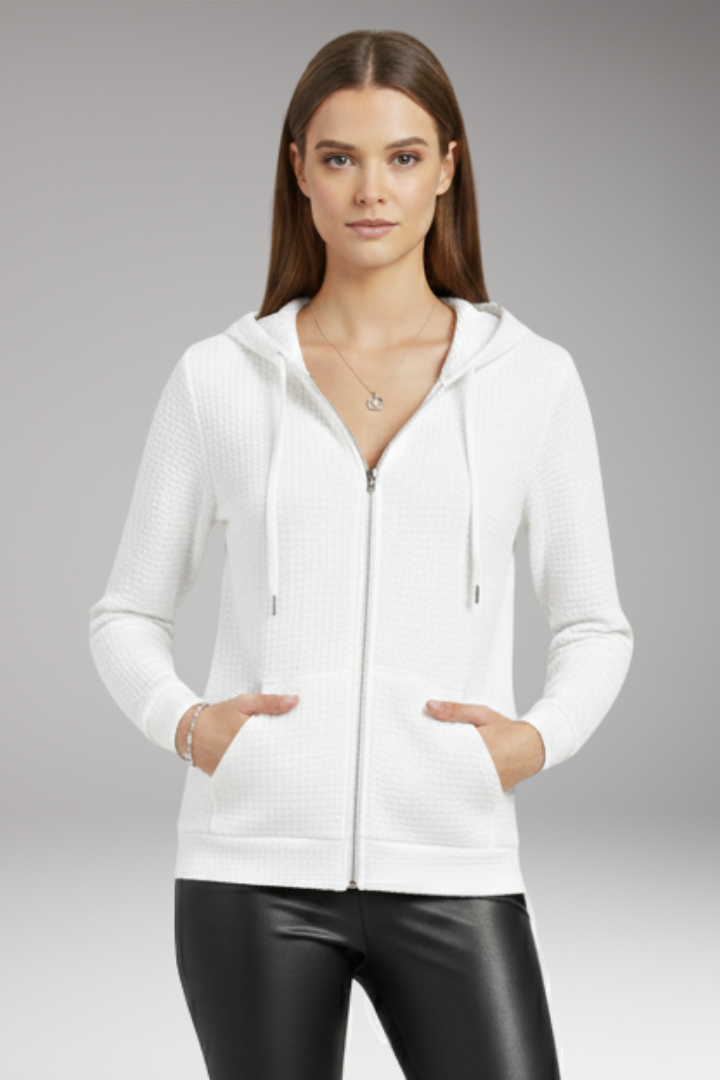 Women's Hoodie with Zipper and Drawstring Hood