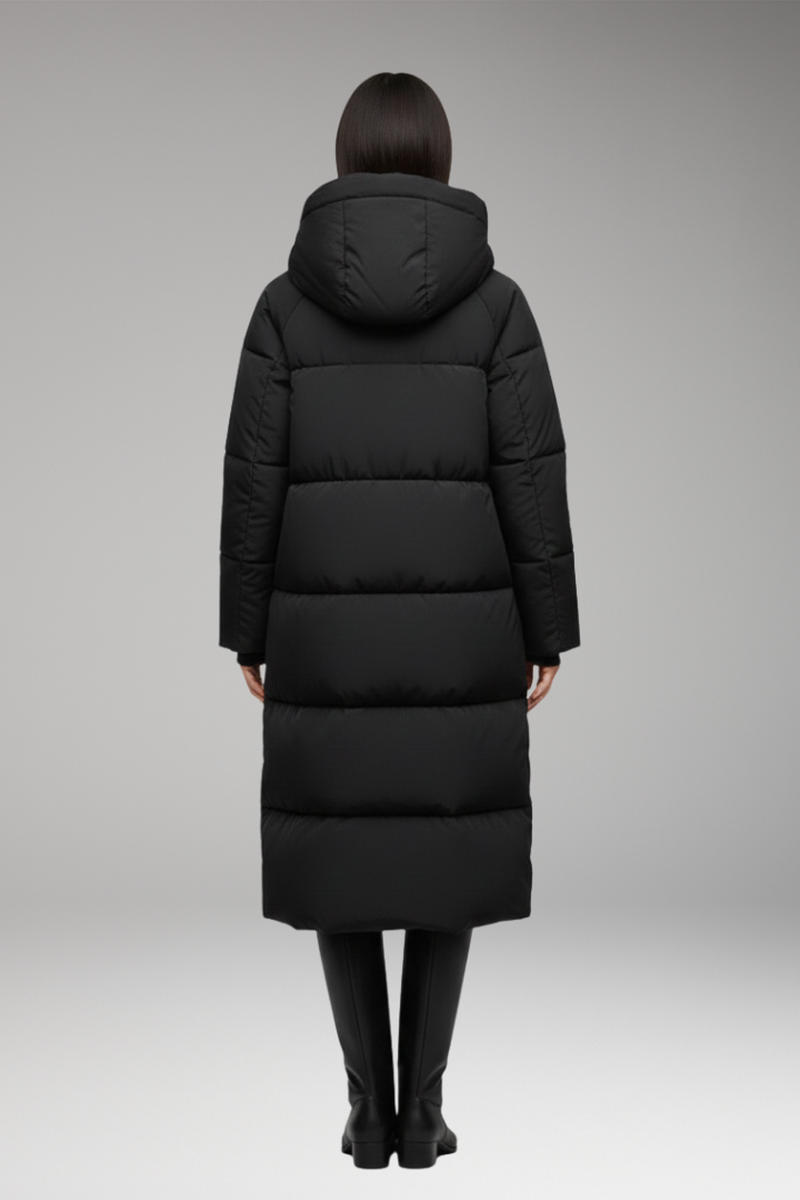 Women's Jacket with Front Zipper and Quilted Surface