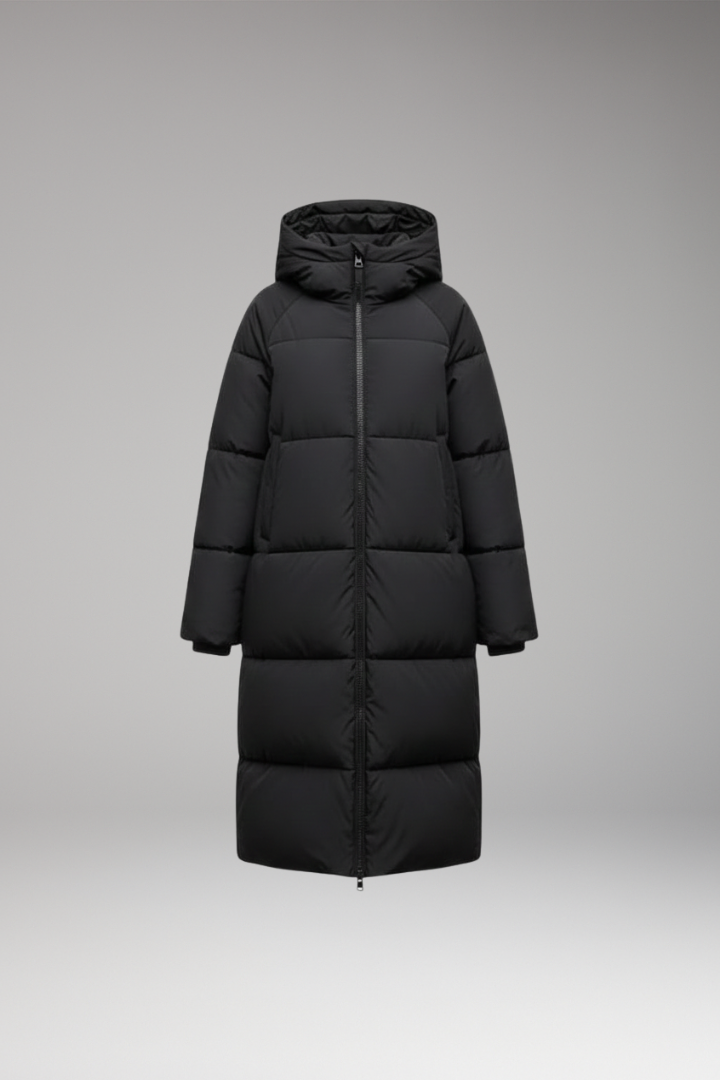 Women's Jacket with Front Zipper and Quilted Surface