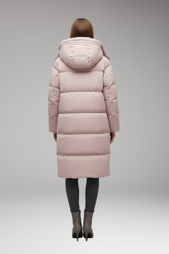 Women's Jacket with Full Zipper and Fixed Hood