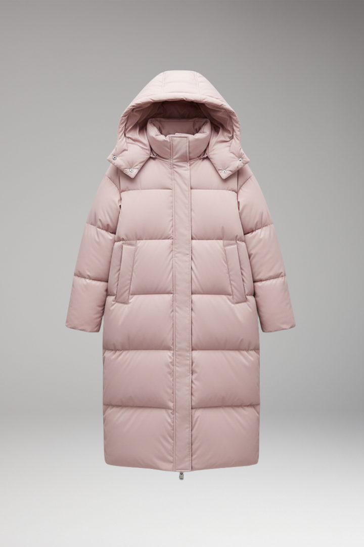 Women's Jacket with Full Zipper and Fixed Hood