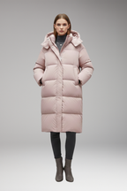 Women's Jacket with Full Zipper and Fixed Hood