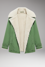 Women's Jacket with High Collar and Front Zipper