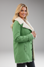 Women's Jacket with High Collar and Front Zipper