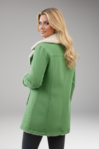 Women's Jacket with High Collar and Front Zipper