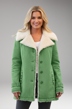 Women's Jacket with High Collar and Front Zipper